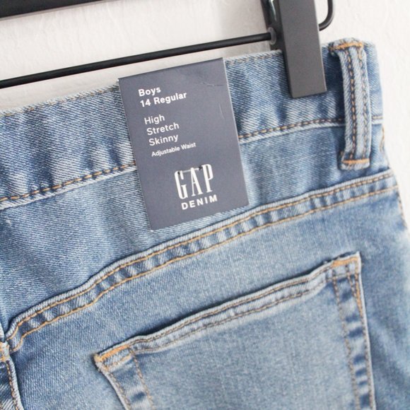 Gap Kids Denim Boys High Stretch Skinny Jeans size 14 Regular  NEW  NWT! - Picture 6 of 10